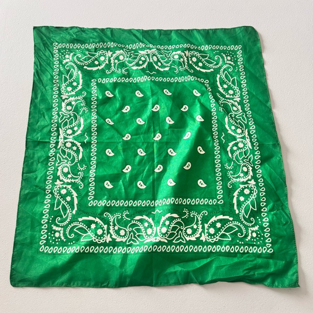 Green Paisley Bandana Scarf